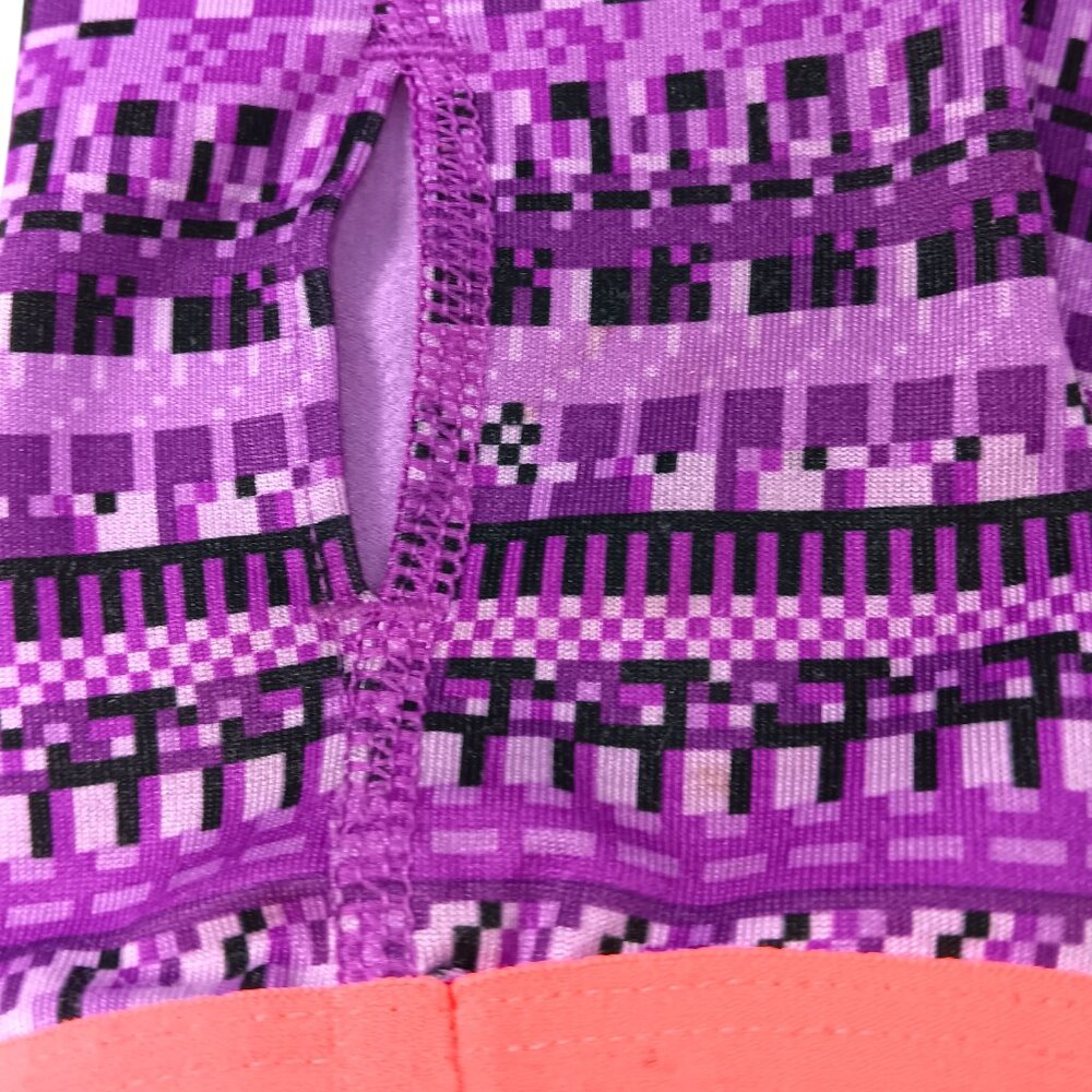 NIKE PRO-Dri-Fit Girl's Long Sleeve Side Neck 1/4 Zip Top-SIZE SMALL-Purple-Kids - Picture 9 of 14